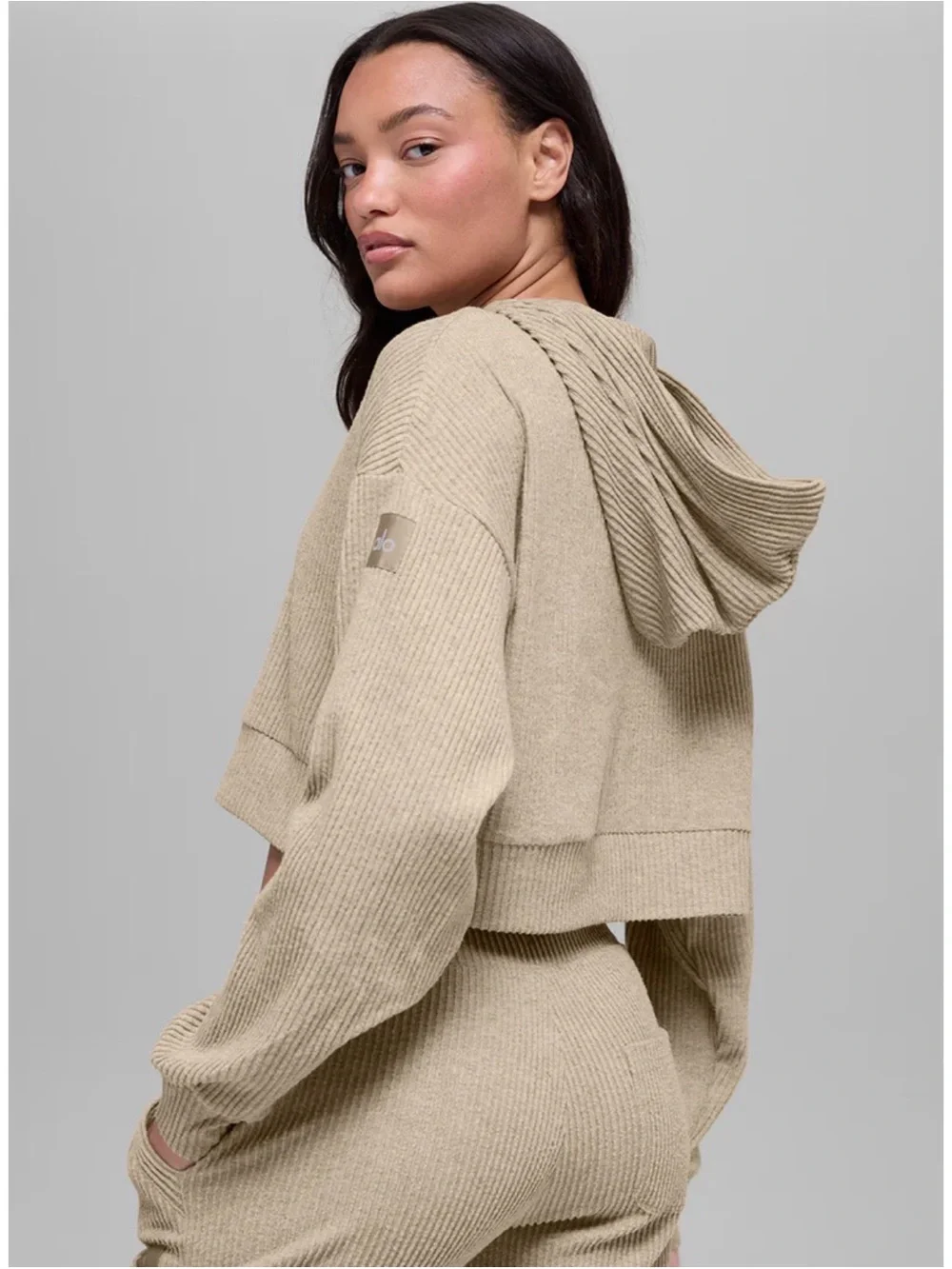 Alo - Muse Hoddie in Gravel Heather